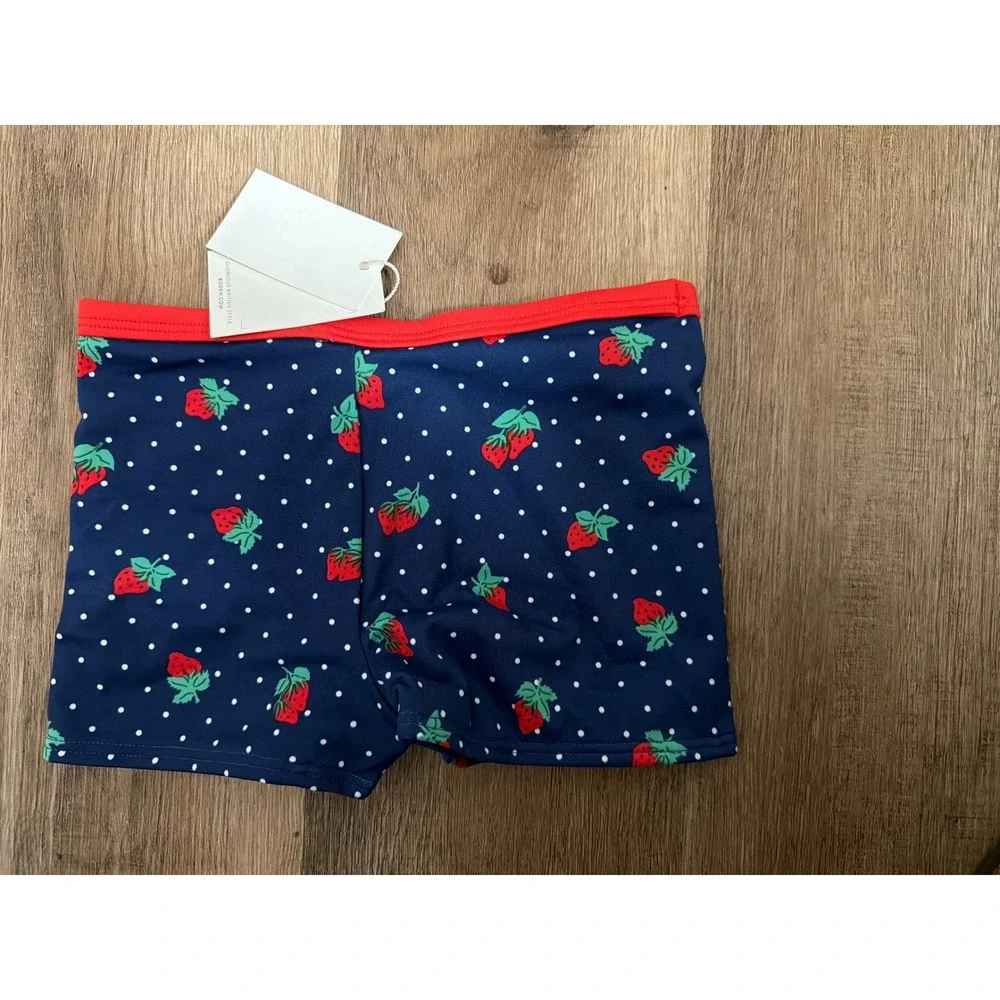 Boden Girls Floral One‎ Piece Swimsuit Red Blue Multi Color 4-5Y 110cm NWT